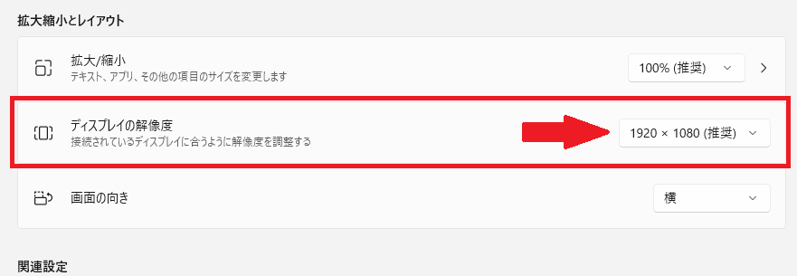 ディスプレイの解像度