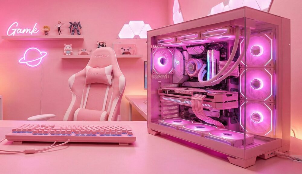 ピンクのゲーミングPC