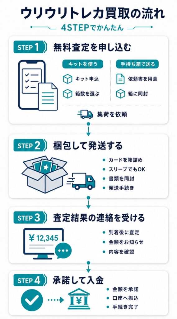 ウリウリトレカの買取の流れ・送り方