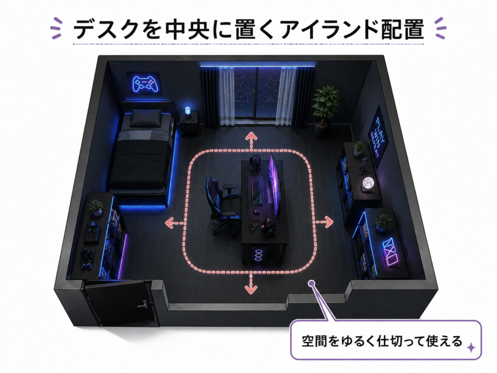 デスク-アイランド配置
