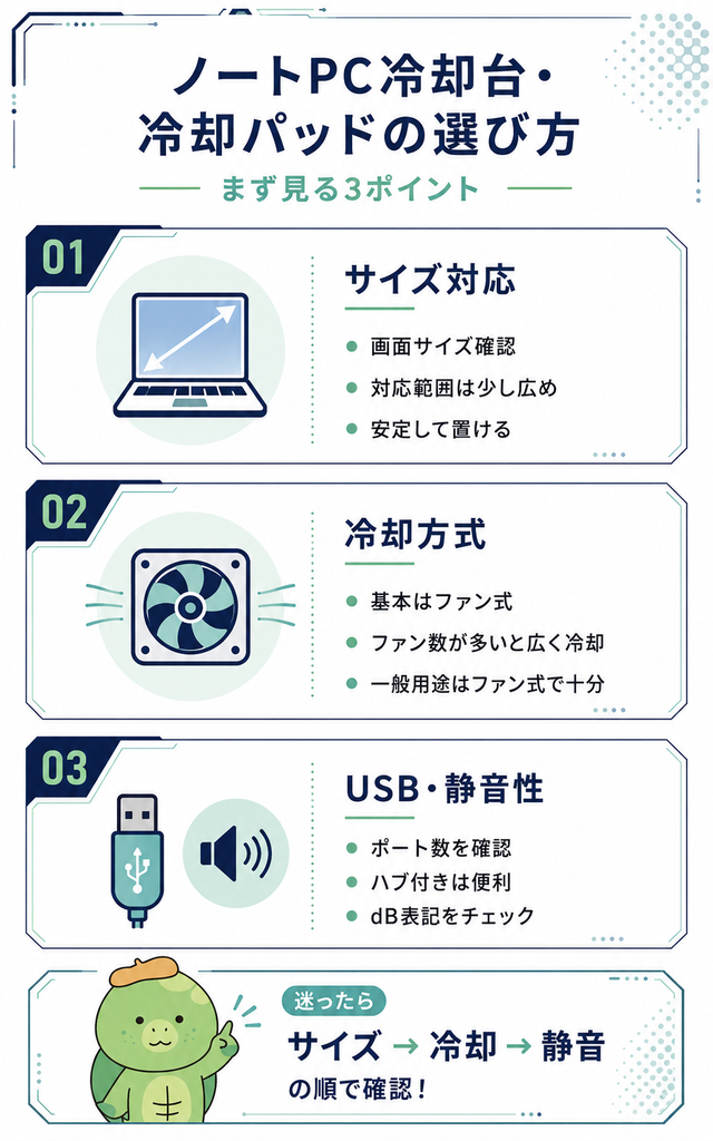 ノートPC冷却台の選び方