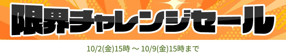 限界チャレンジセール!