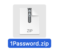 「1Password.zip」を開く