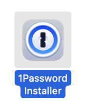 1Password Installerを開く